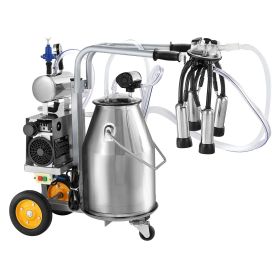 VEVOR Electric Cow Milking Machine, 6.6 Gal / 25 L 304 Stainless Steel Bucket, Automatic Pulsation Vacuum Milker VEVOR Electric Cow Milking Machine, 6.6 Gal / 25 L 304 Stainless Steel Bucket, Automatic Pulsation Vacuum Milker