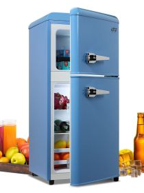 3.5 Cu.ft Compact Refrigerator, Retro Mini Fridge with Freezer, Small Drink Chiller with 2 Door Adjustable Mechanical Thermostat for Home, Office 3.5 Cu.ft Compact Refrigerator, Retro Mini Fridge with Freezer, Small Drink Chiller with 2 Door Adjustable Mechanical Thermostat for Home, Office